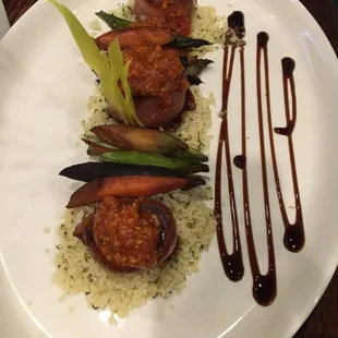 Prosciutto  wrapped scallops