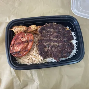 Chicken and chapli combo kebab