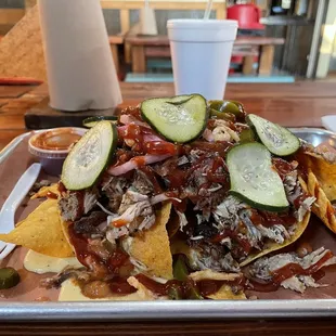 Pulled Pork BBQ Nachos