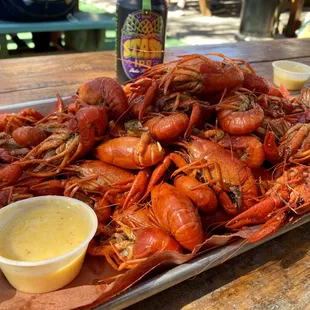 3-lbs of Crawfish served with butter on the side