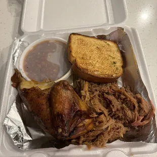 Chicken and pulled pork