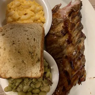 1/2 rib, w/mac, lima