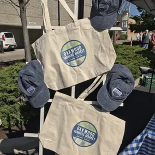  a variety of bags and hats