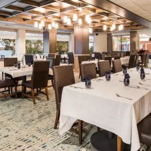 Oakwood Restaurant - lake view seating. Can take reservations up to 16 guests (based on availability).