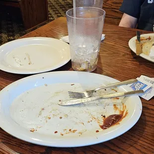 The plates after we ate everything.