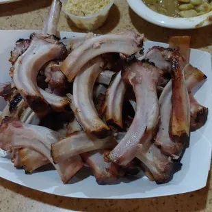 a plate of ribs