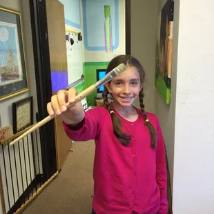Getting ready to paint today! First she has to prep her canvas with gesso during her art class, then she can transfer her image.