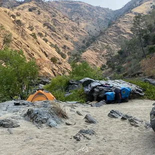 Camping at Clavey right