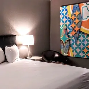 Comfy bed and pillows