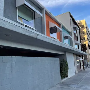 The orange window is my rooms window overlooking the pool on Las-Vegas Blvd.