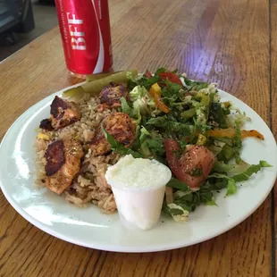 Delicious tawook plate