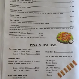 the menu