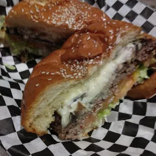 Mushroom swiss burger