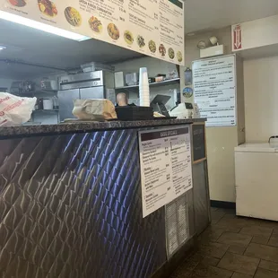 a view of the kitchen counter