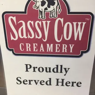 Sassy Cow served here