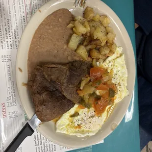 Steak and eggs