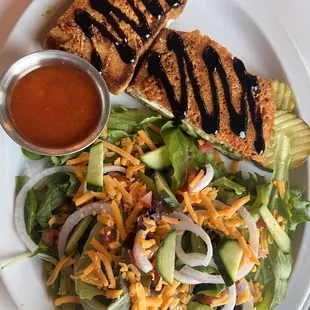 The Italian grilled cheese with a side salad!  Yummmm!