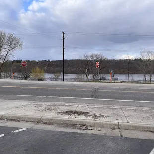 View from the parking lot - the St Croix.