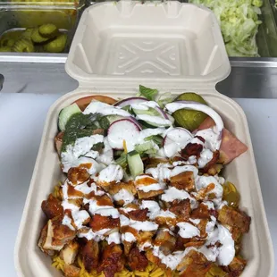 Chicken rice platter