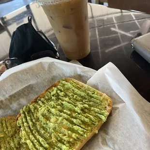 Avocado toast and cold brew coffee to start the day..