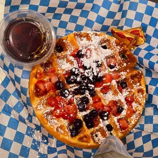 Belgian Waffle with Fruit