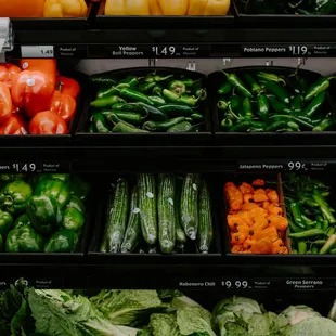 a variety of vegetables on display