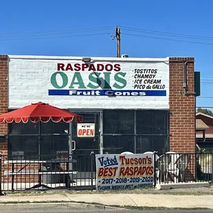 the front of the store