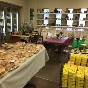 a variety of baked goods