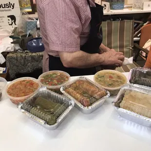 a man preparing food