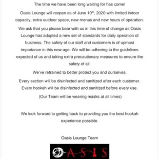 Reopening