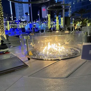 Fire Pit at the Oasis Ice Rink