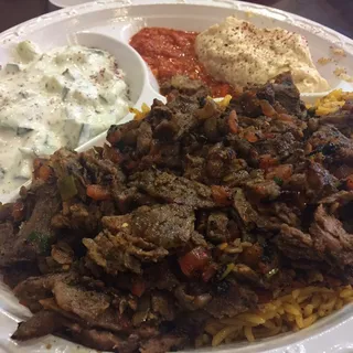 Lamb Beef Shawarma Plate (Halal)