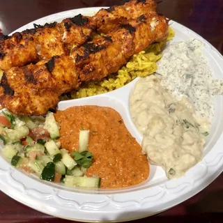Chicken Kabob Plate (Halal)