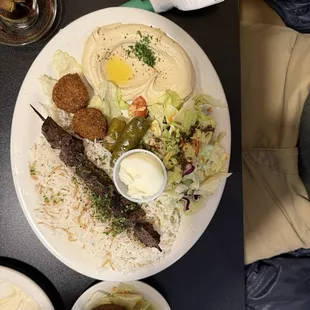 Meat Kabob With Hummus