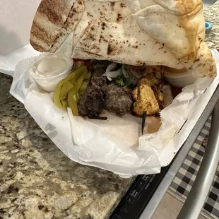 Gluten tainted mixed grill.