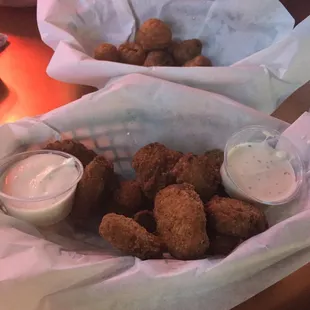 Fried pickles, fried mushrooms!
