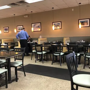 the dining area of the restaurant