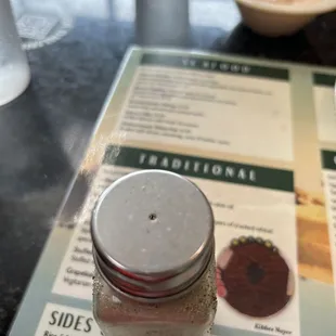 One hole in the pepper shaker. How pepper suppose to come out of this. One grain of pepper will plug that up on the first shake.