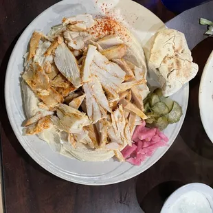 two plates of food on a table