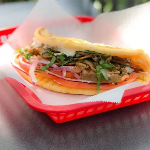 Gyro  something light but delicious this is what you want.