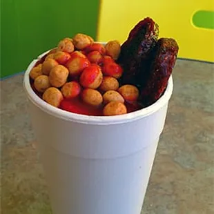 A chamoyada from the Oasis Raspados on 19th Ave &amp; Osborn