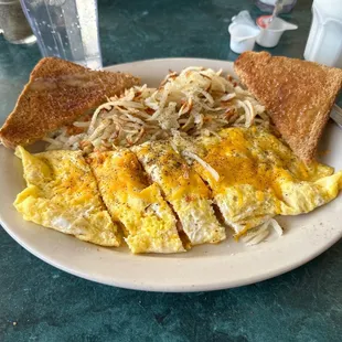 Ham and cheese omelette