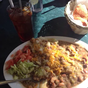 Open Faced Green Chile Burger Plate