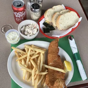 Friday Fish Special for lunch . . . $16 (including a can of soda) . . .