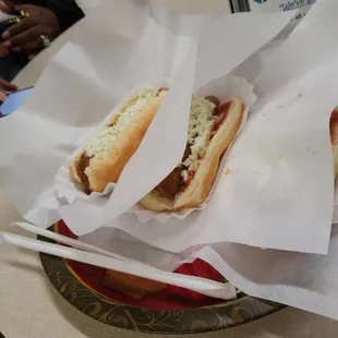 Hot dogs-All the way.