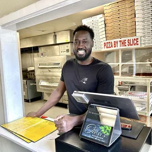 John, the owner of Oasis Restaurant.