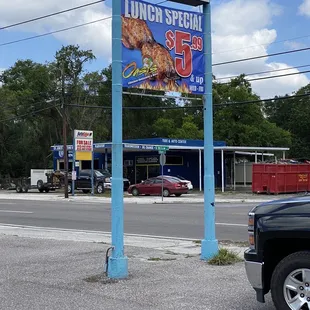 a sign for a restaurant