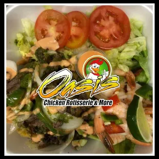 Mofongo Mar y Tierra con Churrasco