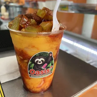 Italian mango Piccadilly with chamoy &amp; lucus