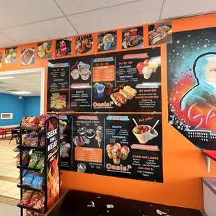Menu wall